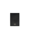 Dolce & Gabbana Schwarzes Kalbsleder Bos Taurus Portemonnaie