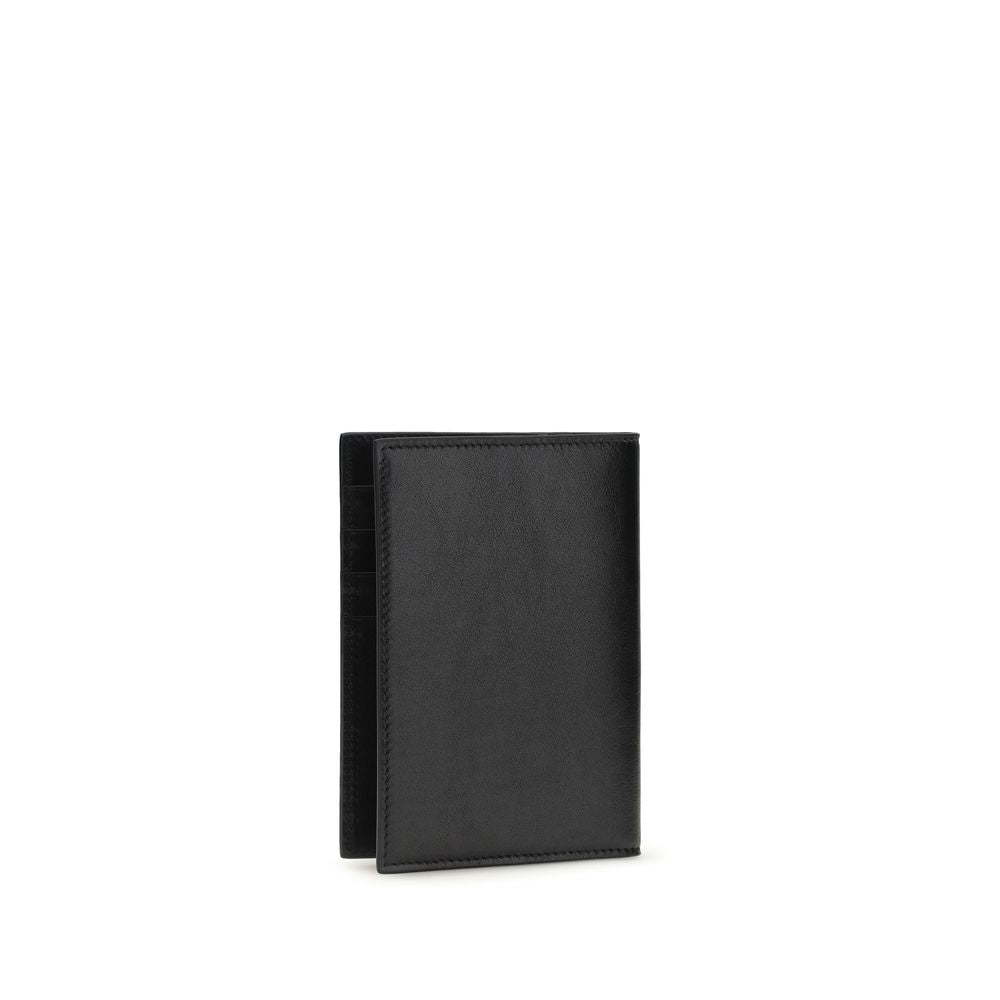 Dolce & Gabbana Schwarzes Kalbsleder Bos Taurus Portemonnaie