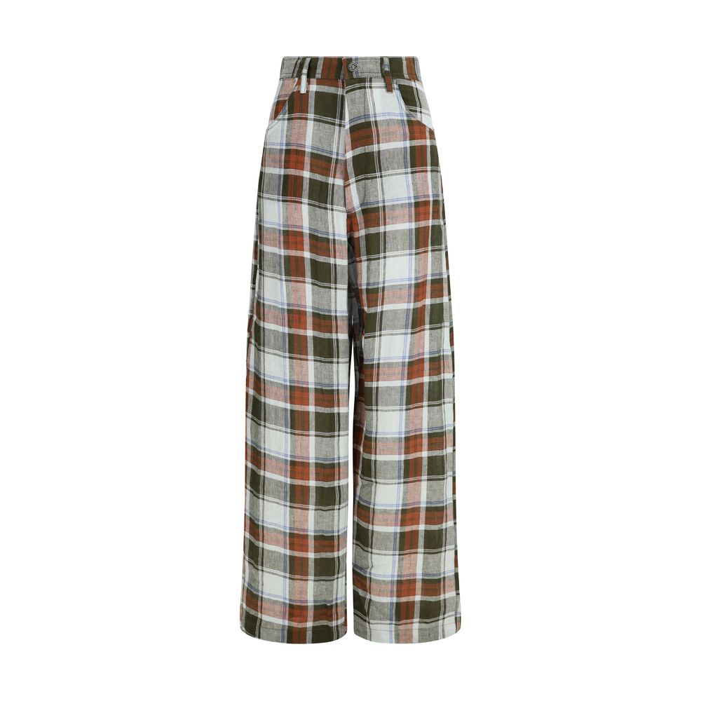 MARBELL Mehrfarbige Leinen-Freizeithose