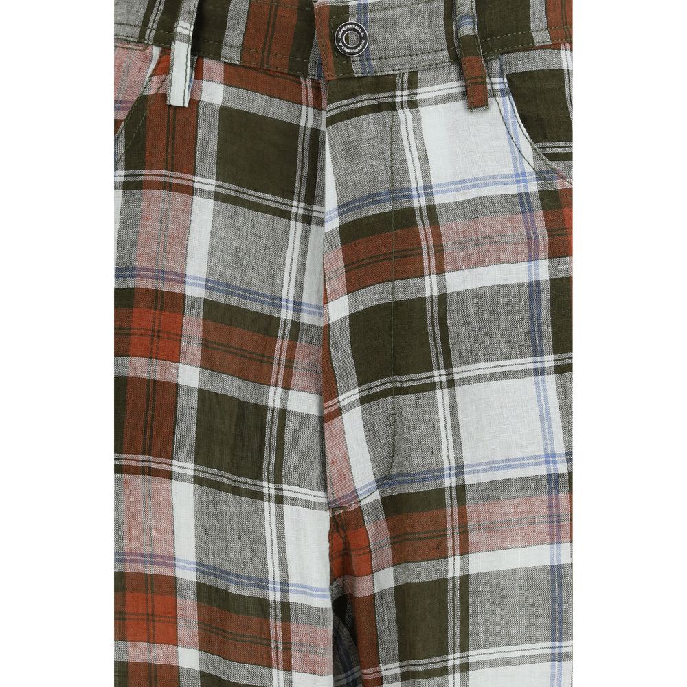 MARBELL Mehrfarbige Leinen-Freizeithose
