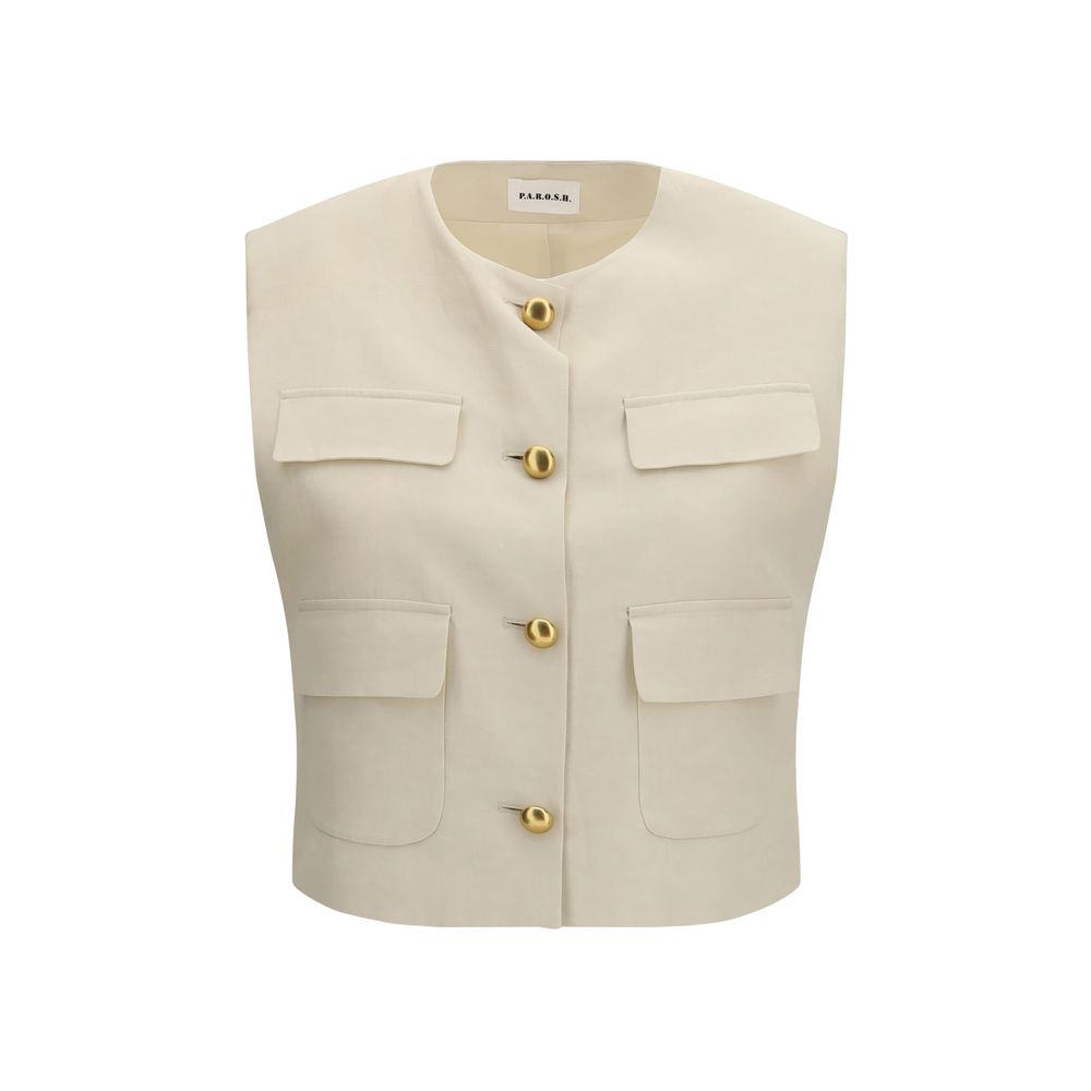 P.A.R.O.S.H. Beige Wool Vest