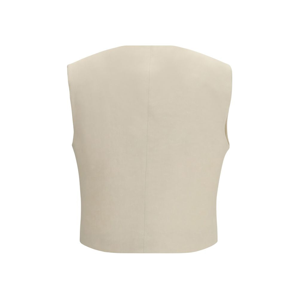 P.A.R.O.S.H. Beige Wool Vest