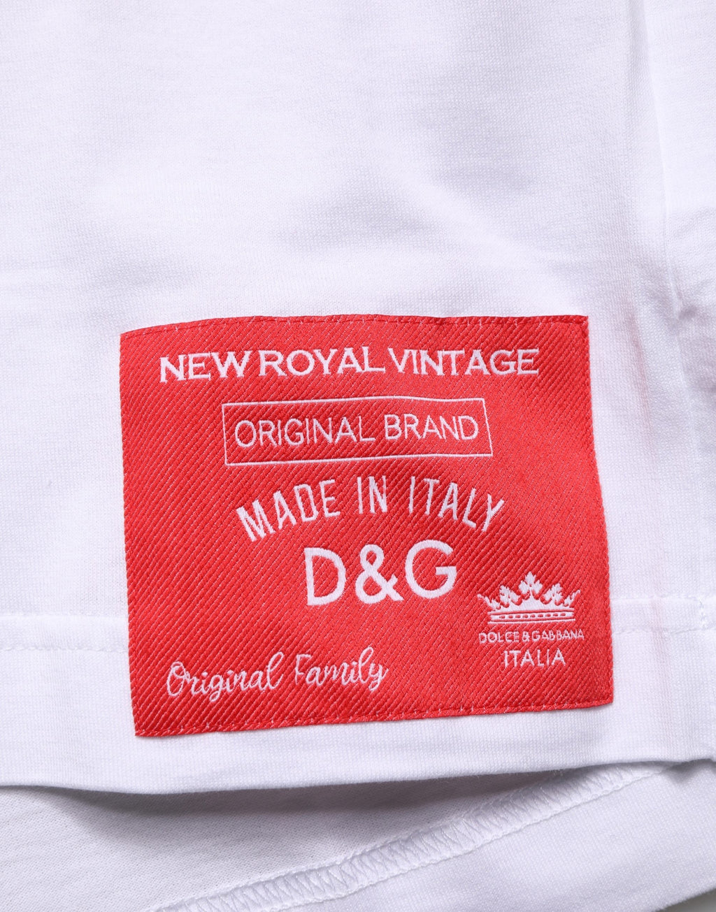 Dolce & Gabbana Weißes Baumwoll-T-Shirt mit kurzen Ärmeln und Rundhalsausschnitt