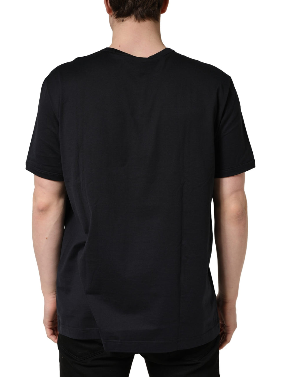 Dolce & Gabbana Black #DGFAMILY Patch Men's Crew Neck T-Shirt