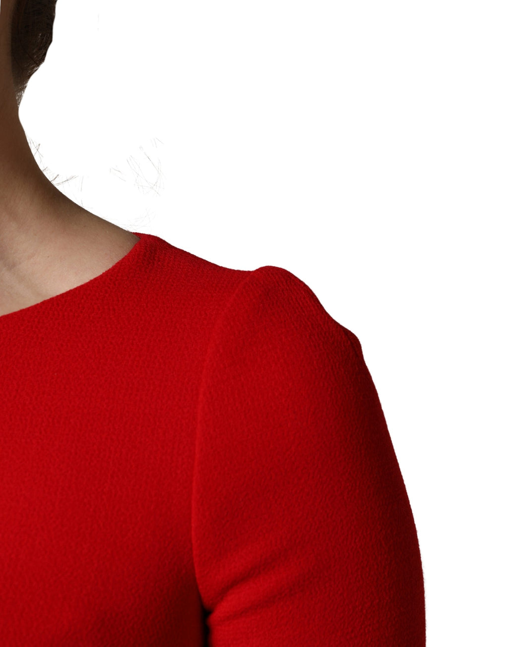 Dolce & Gabbana Rotes Herz-verziertes Woll-Minikleid