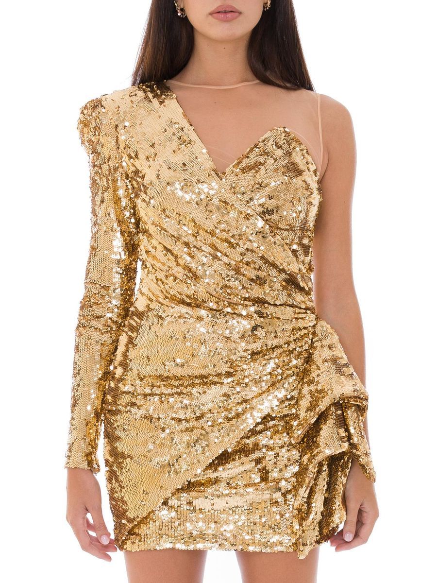 Elisabetta Franchi Short Two-Tone Polyamide Dress