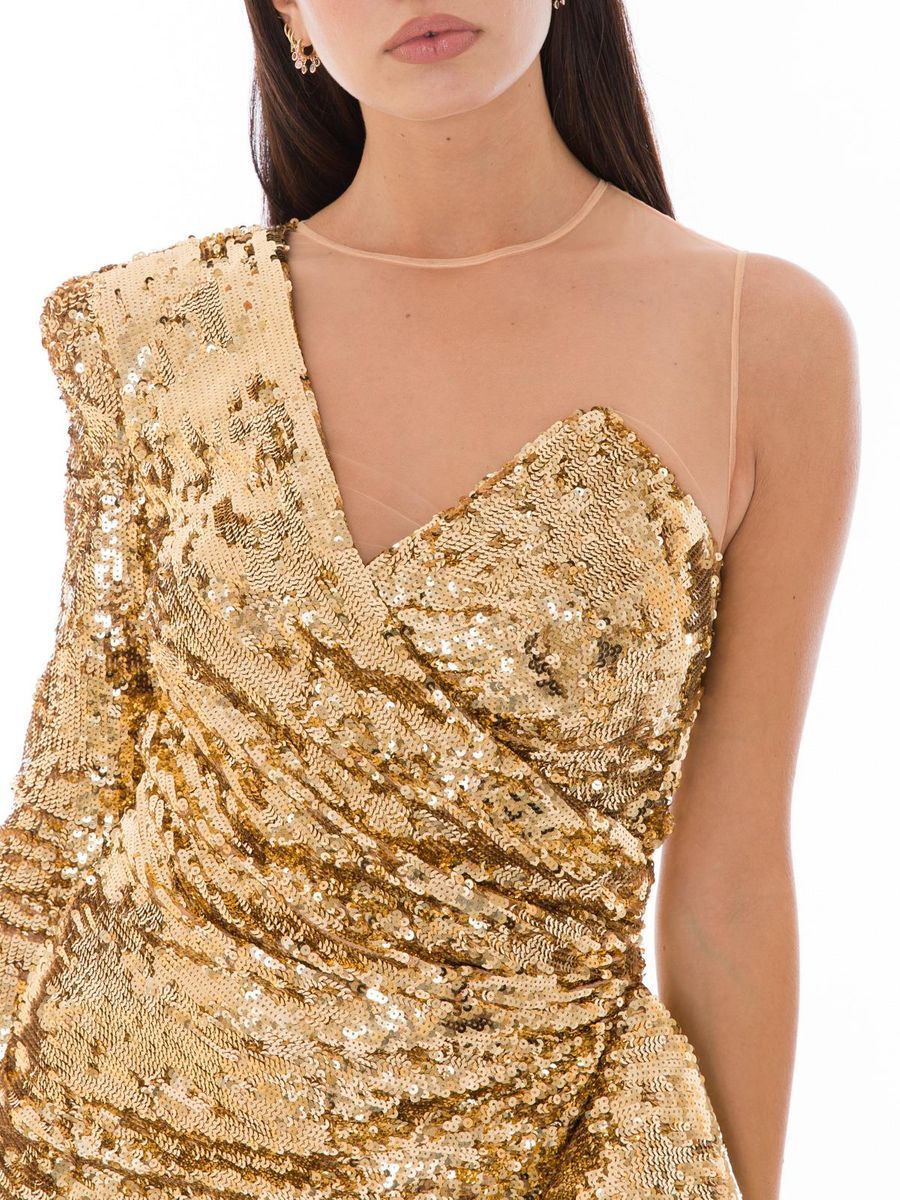 Elisabetta Franchi Short Two-Tone Polyamide Dress