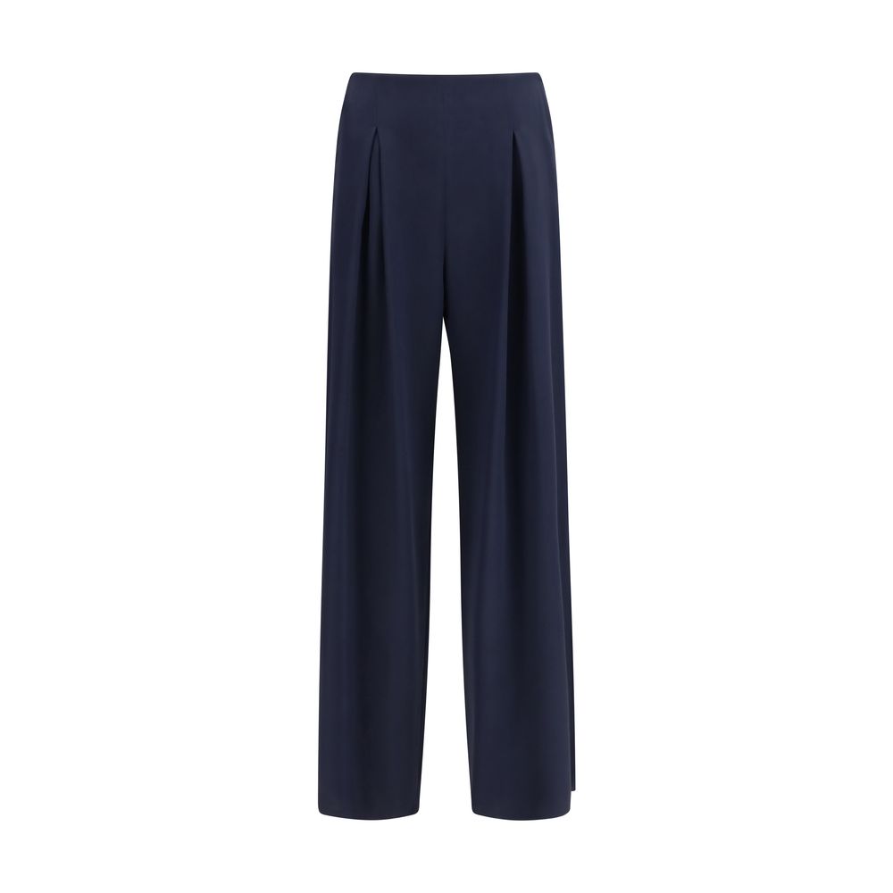 Max Mara Pure Blue Silk Leisure Trousers