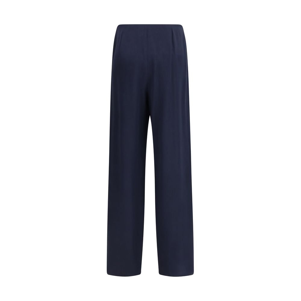 Max Mara Pure Blue Silk Leisure Trousers