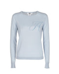Crown of Edinburgh Cashmere Blauer Kaschmir-Pullover