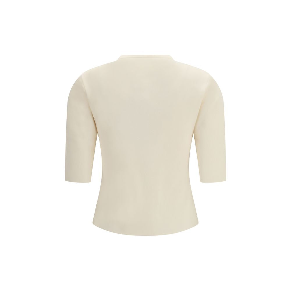 Max Mara Pure Beige Viskose-T-Shirt