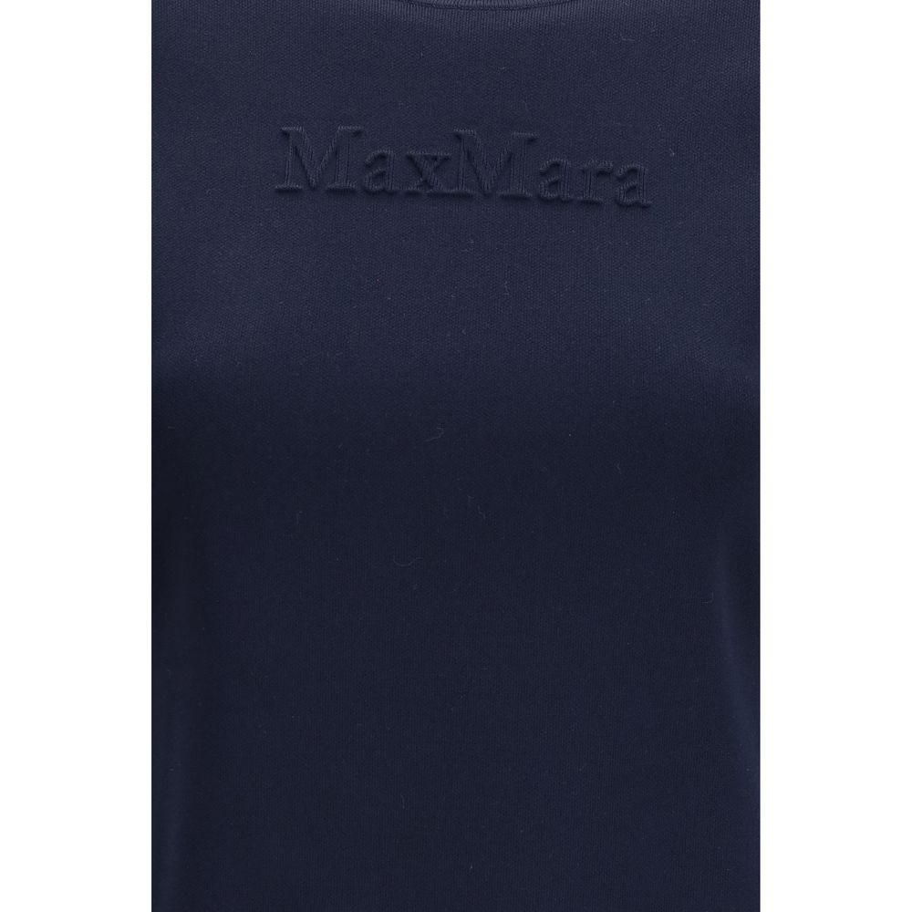 Max Mara Pure Blaues Viskose-T-Shirt