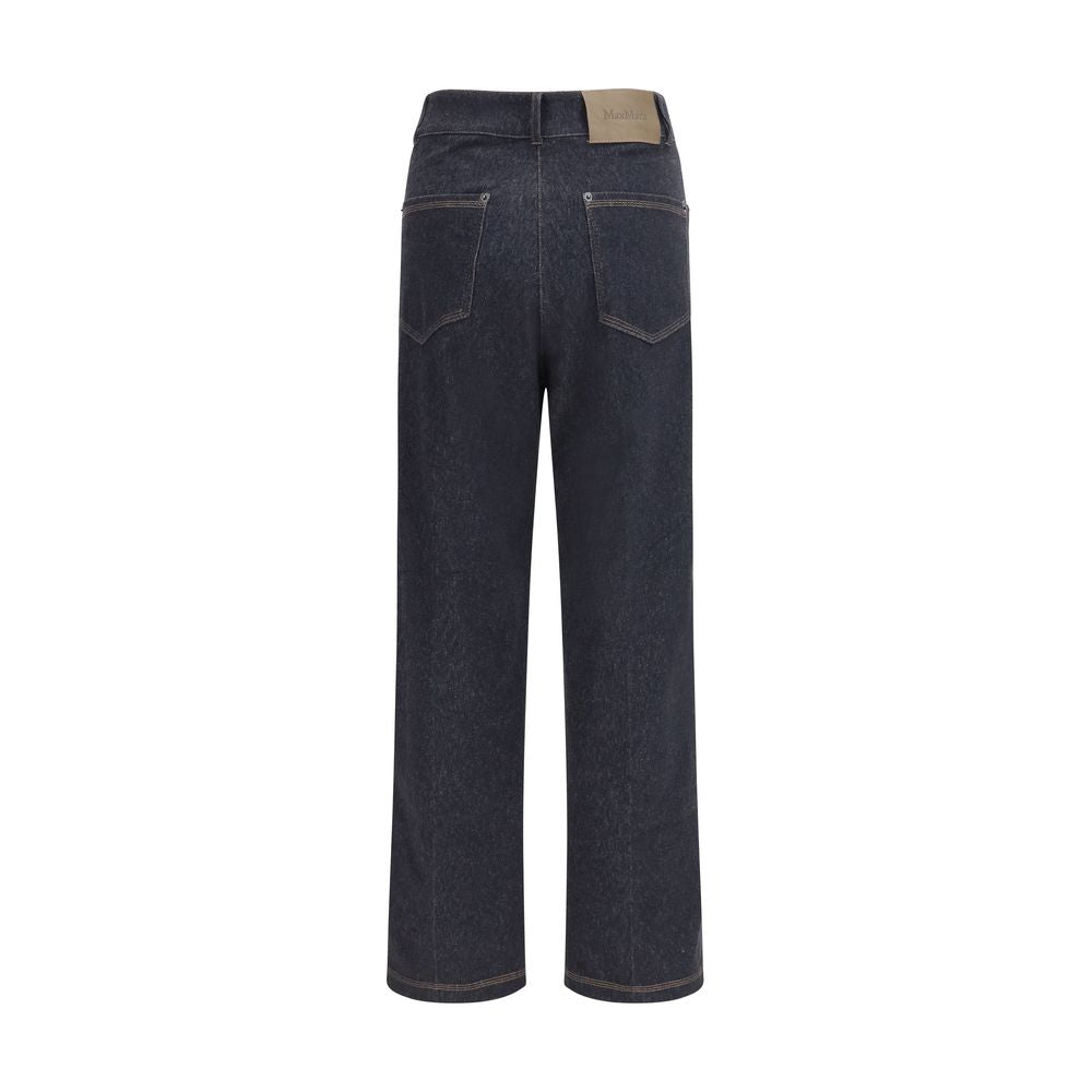 Max Mara Pure Blue Cropped Cotton Jeans