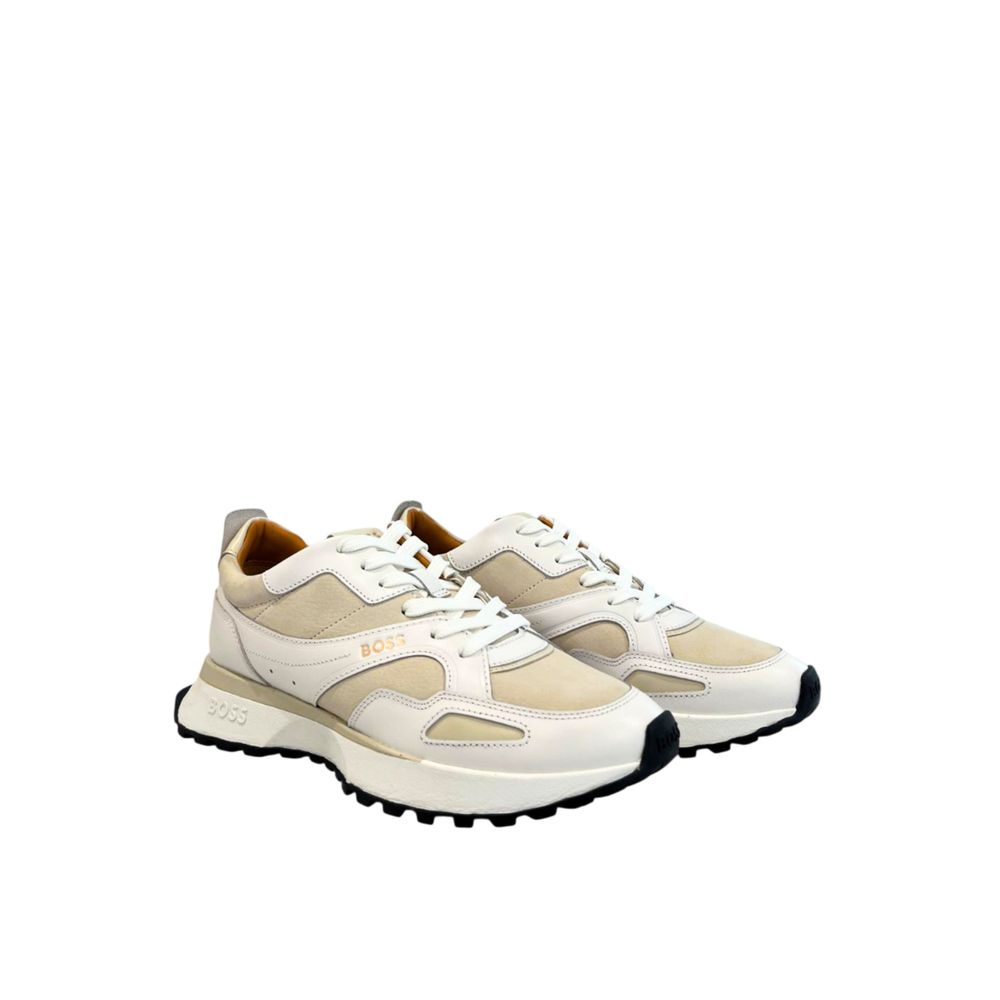 Hugo Boss Men's White Leather Sneakers