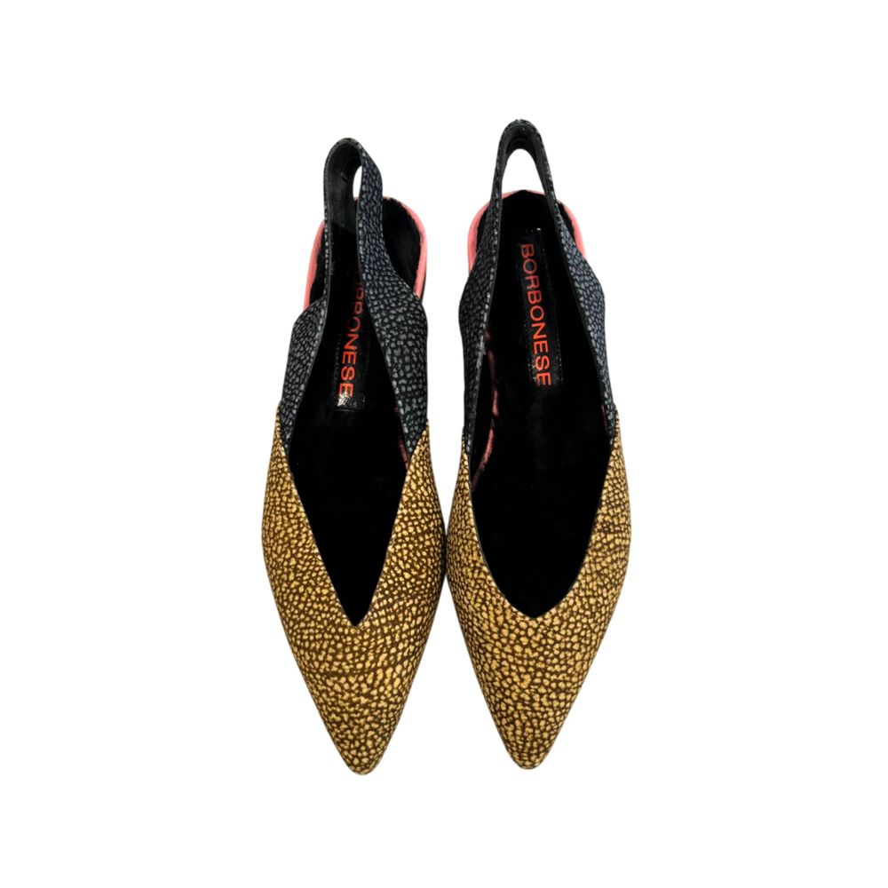 Borbonese Beige Leder Ballerinas für Damen