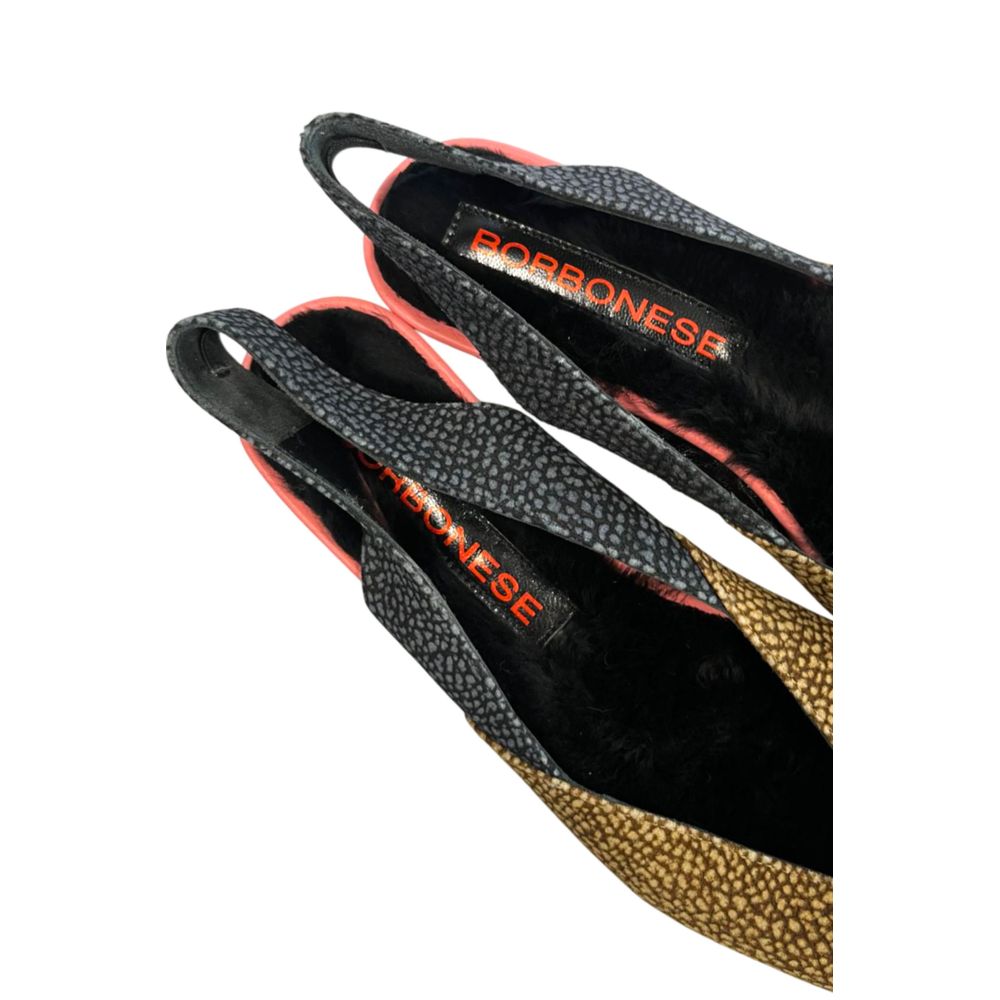 Borbonese Beige Leder Ballerinas für Damen