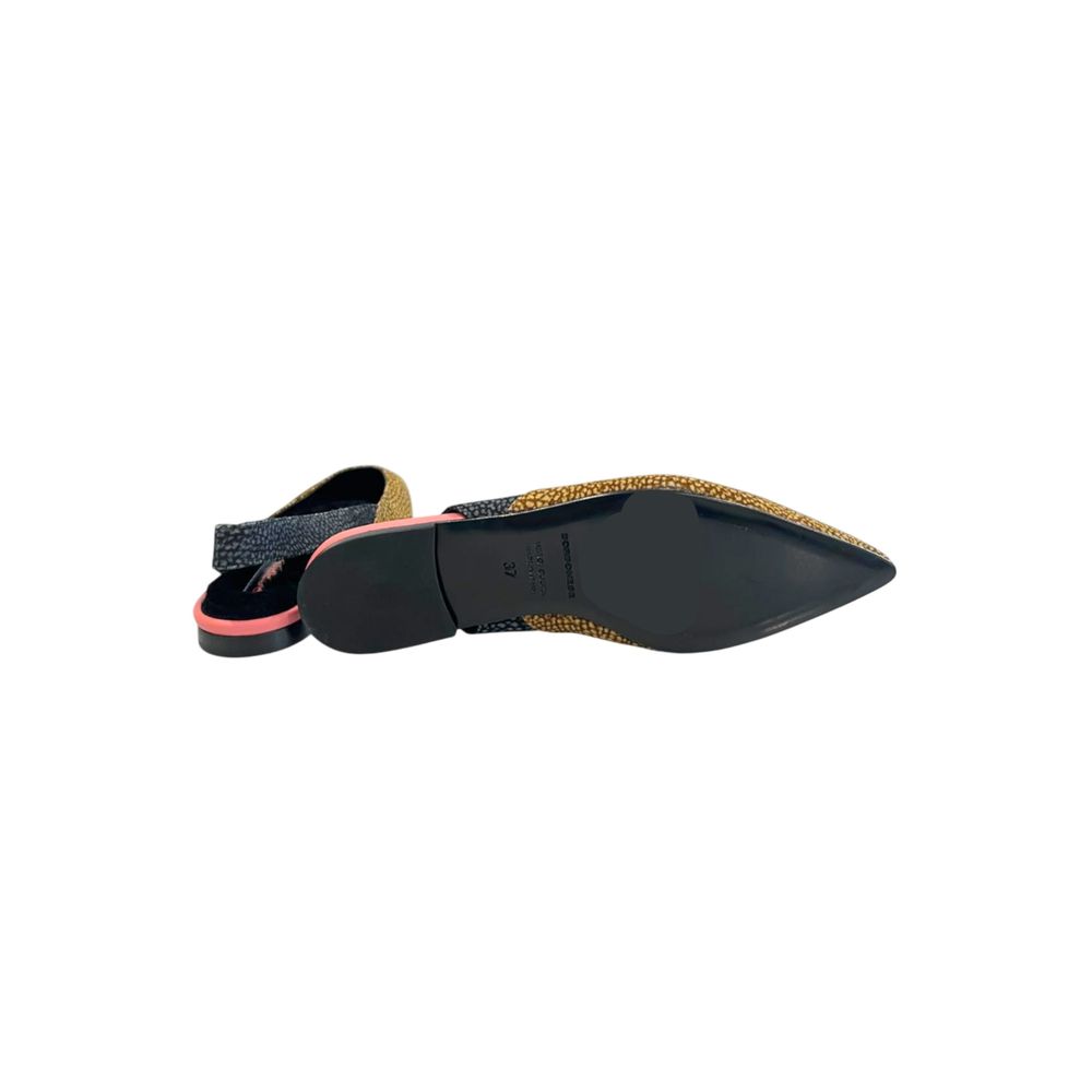Borbonese Beige Leder Ballerinas für Damen