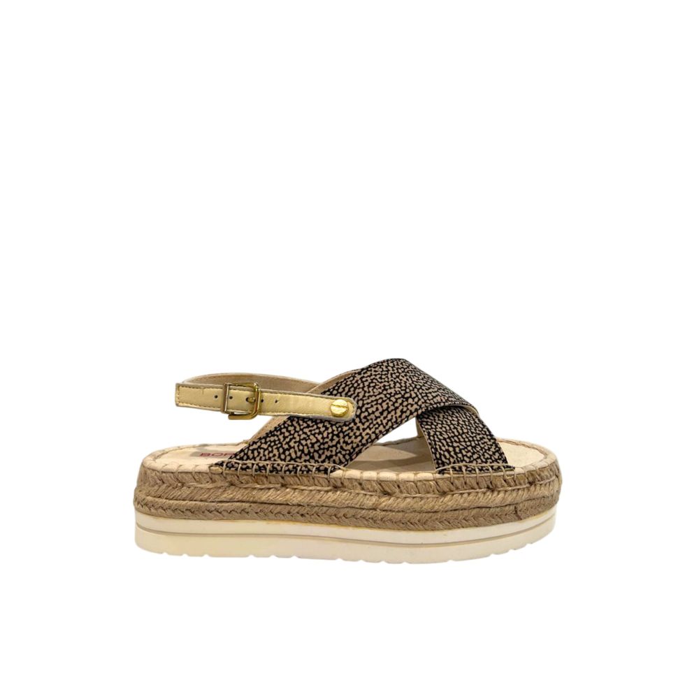 Borbonese Women's Beige Textile Sandals