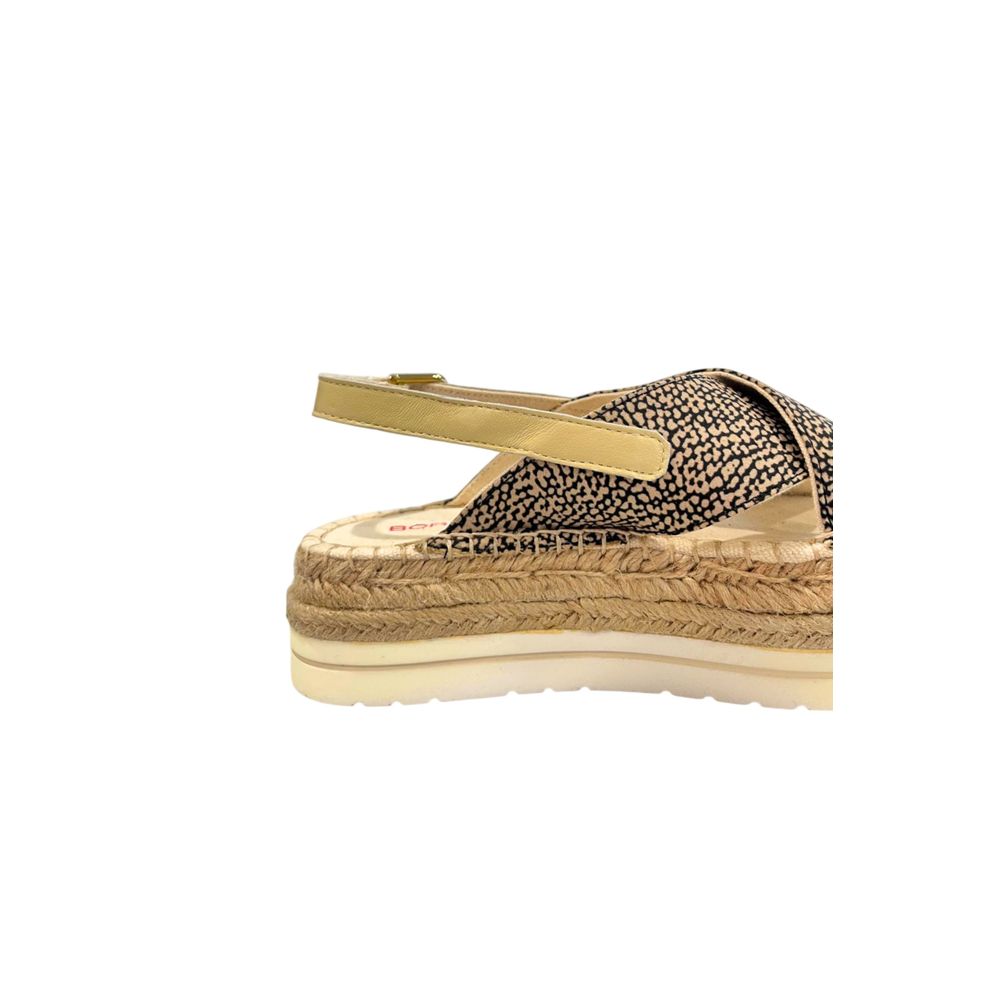 Borbonese Women's Beige Textile Sandals