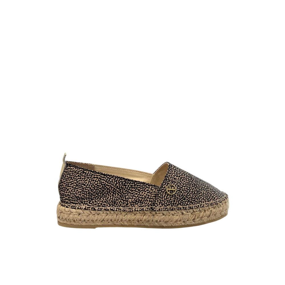 Borbonese Women's Beige Textile Platform Sandals