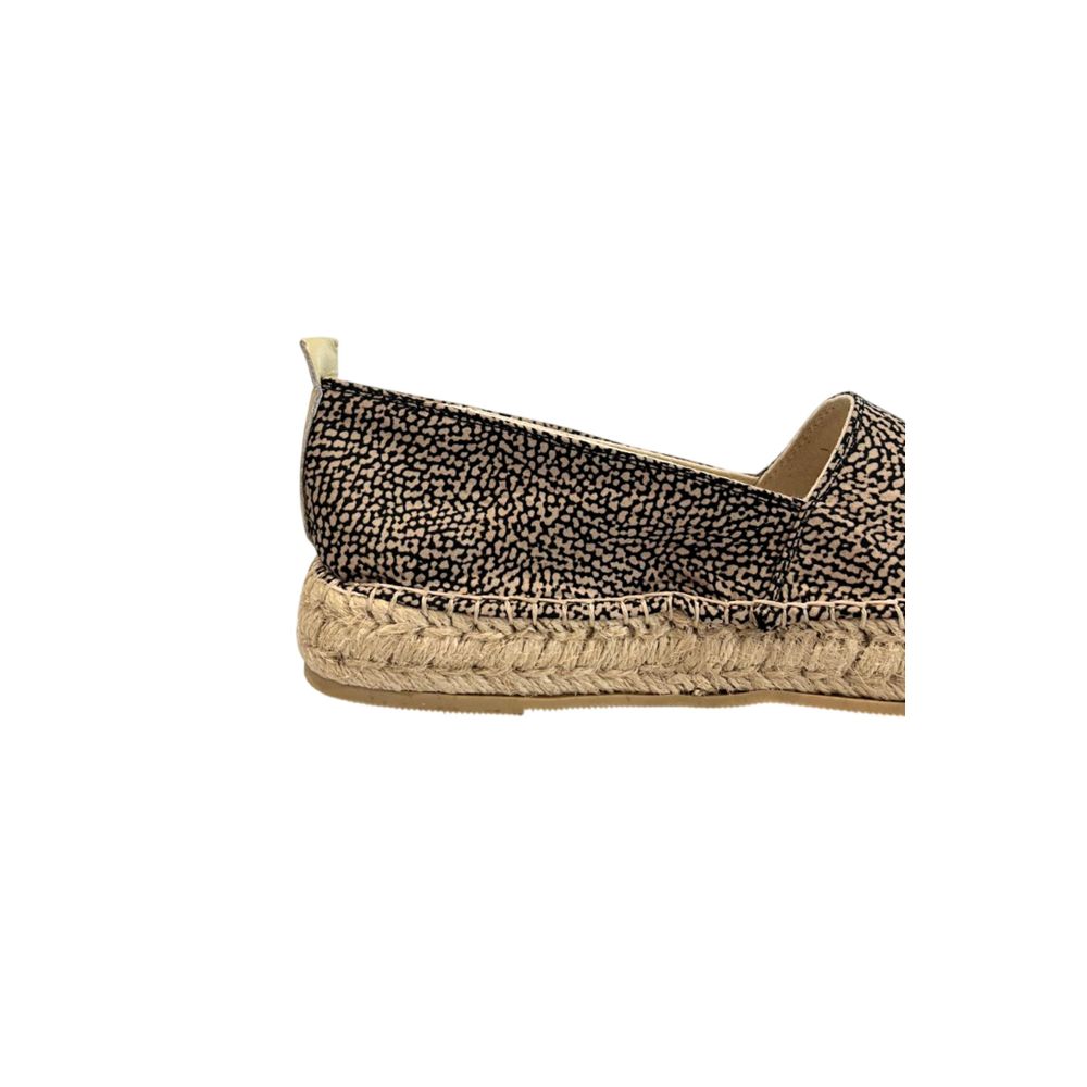 Borbonese Women's Beige Textile Platform Sandals
