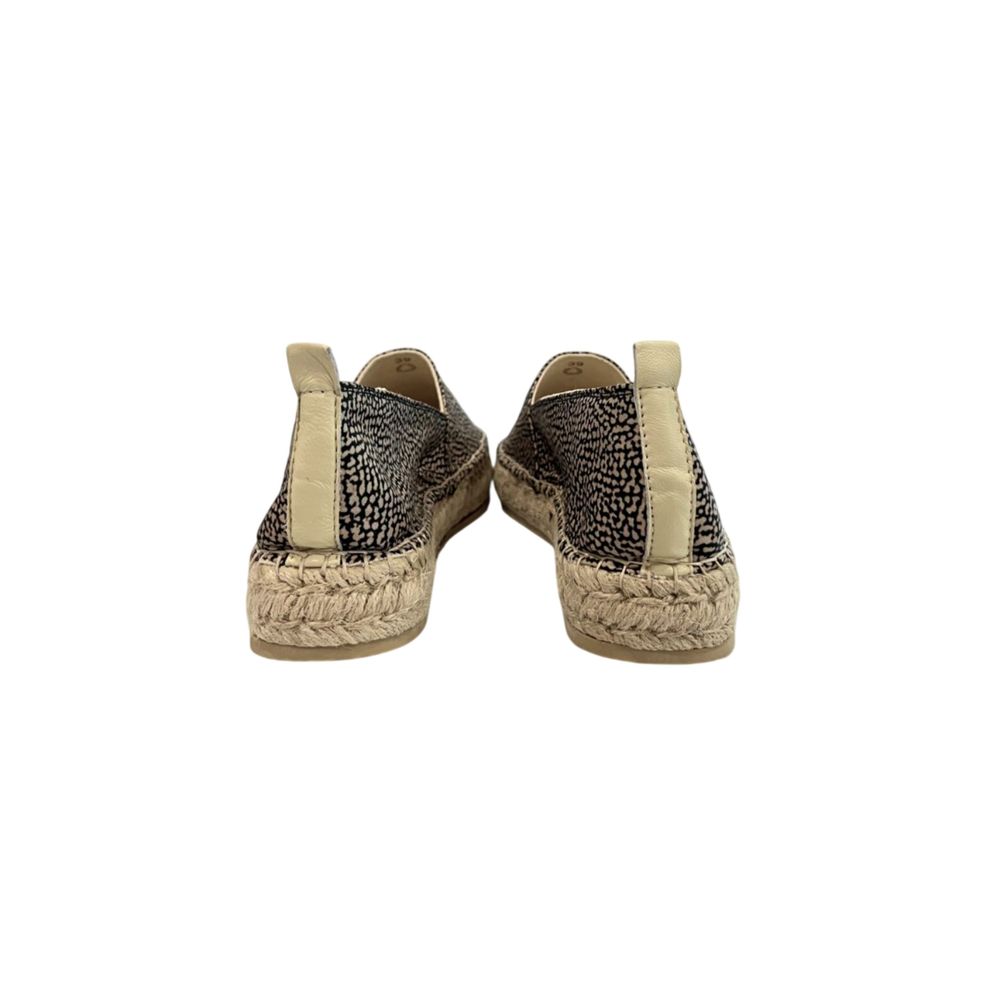 Borbonese Women's Beige Textile Platform Sandals