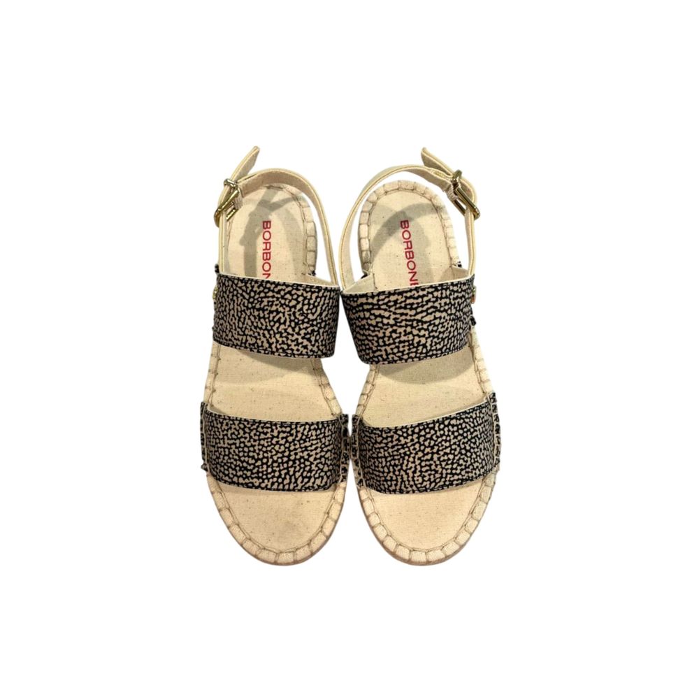 Borbonese Beige Stoffsandale