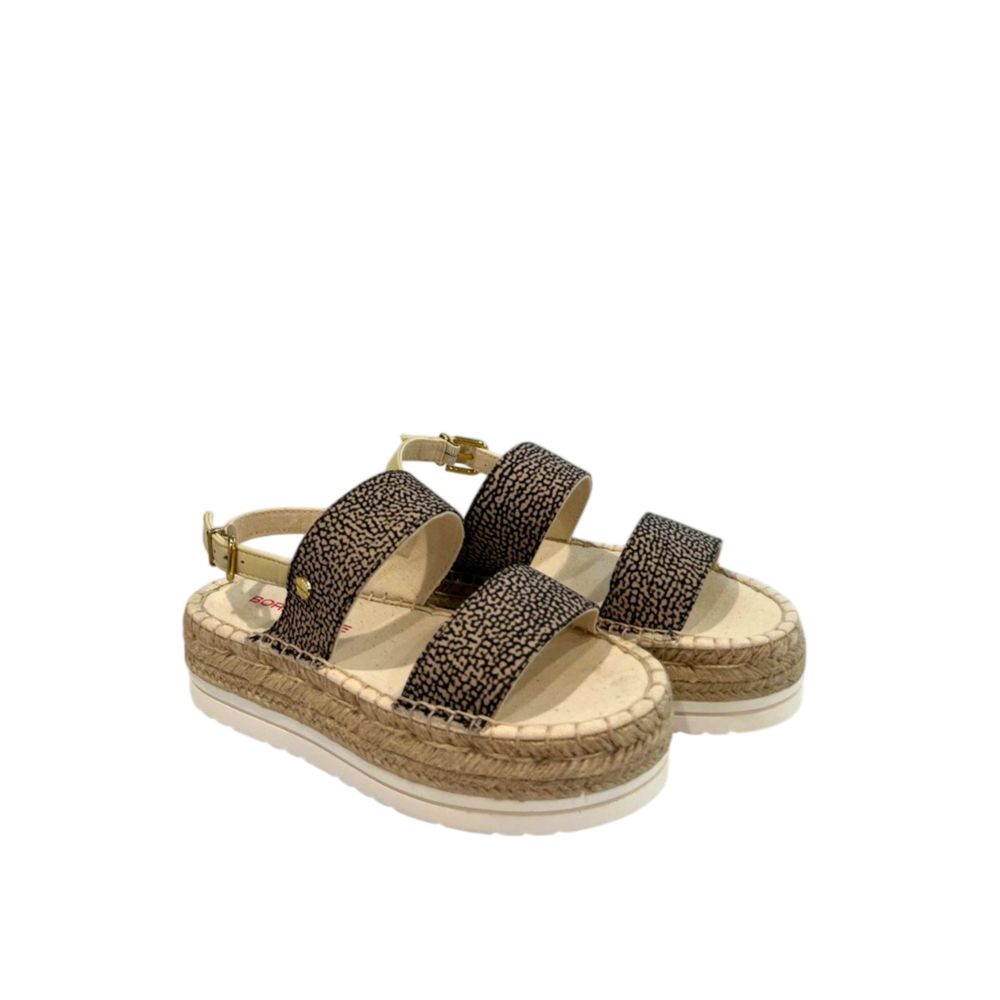 Borbonese Beige Stoffsandale
