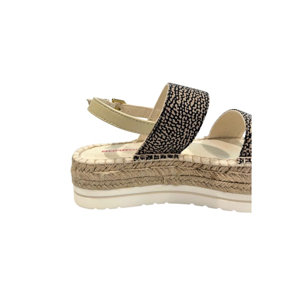 Borbonese Beige Stoffsandale