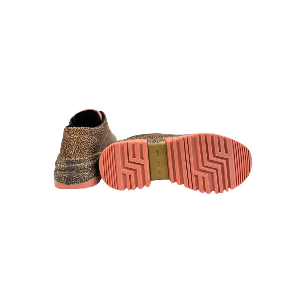 Borbonese Beige Genuine Leather Sneakers