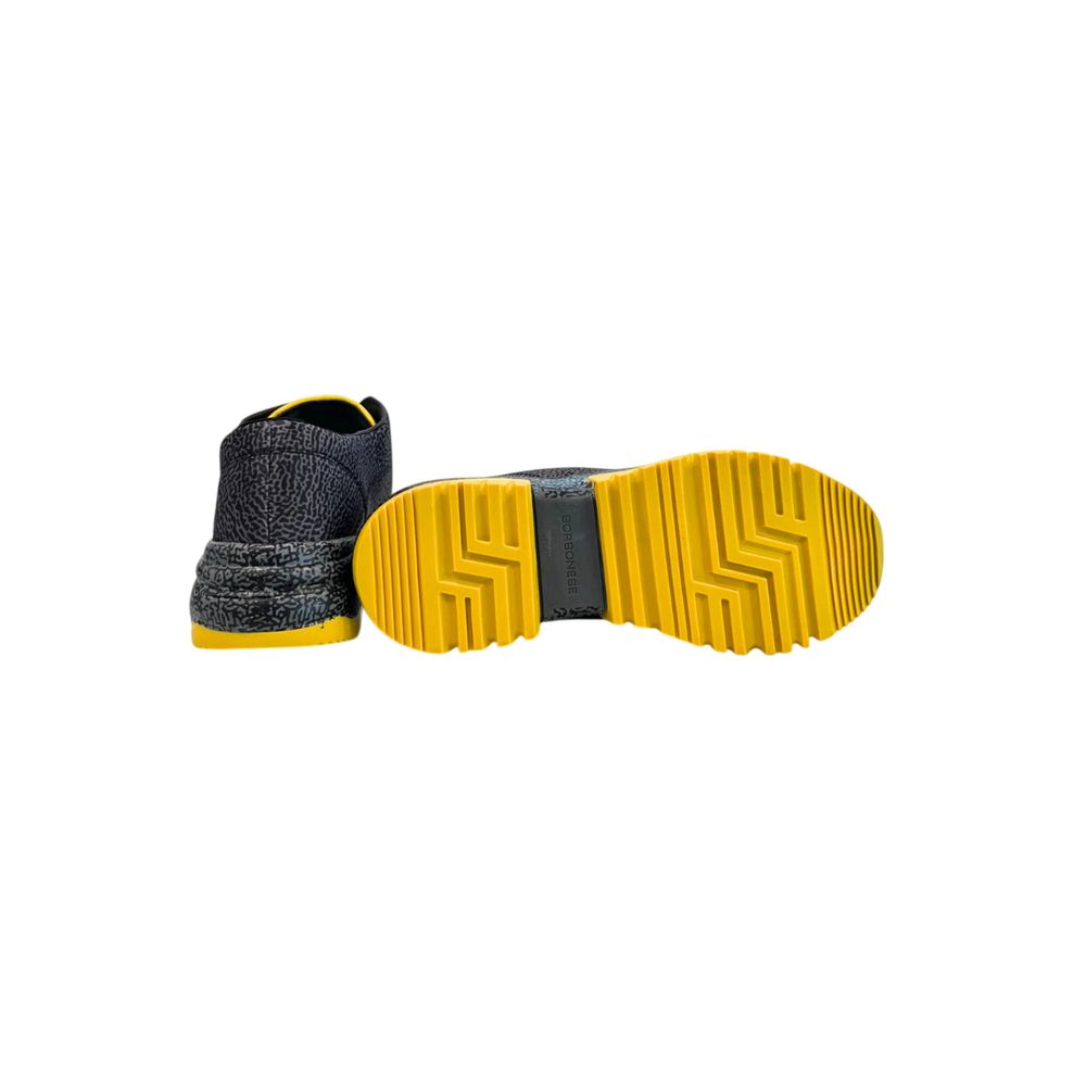 Borbonese Schwarzer Sneaker aus echtem Leder