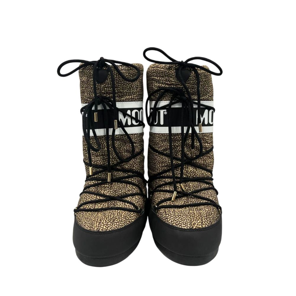 Borbonese Beige Textil-Stiefel für Damen