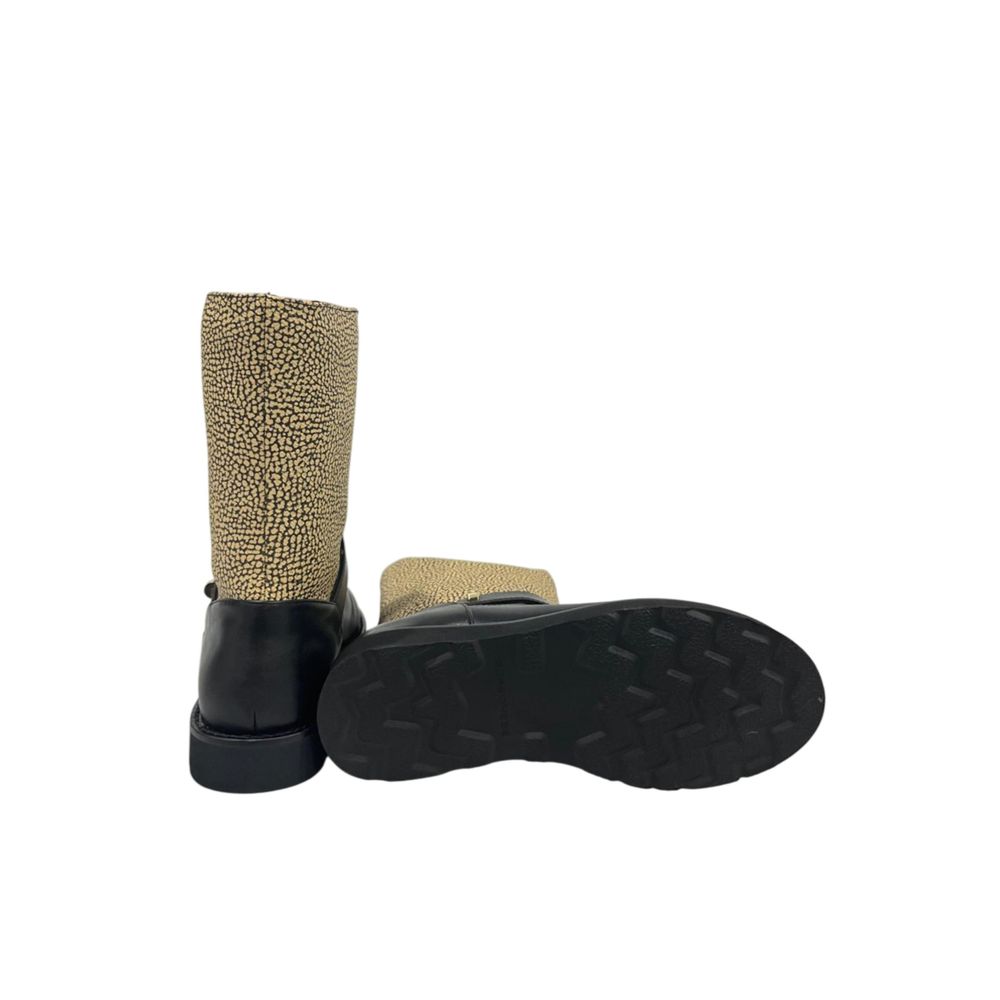 Borbonese Women's Boots in Beige Leather