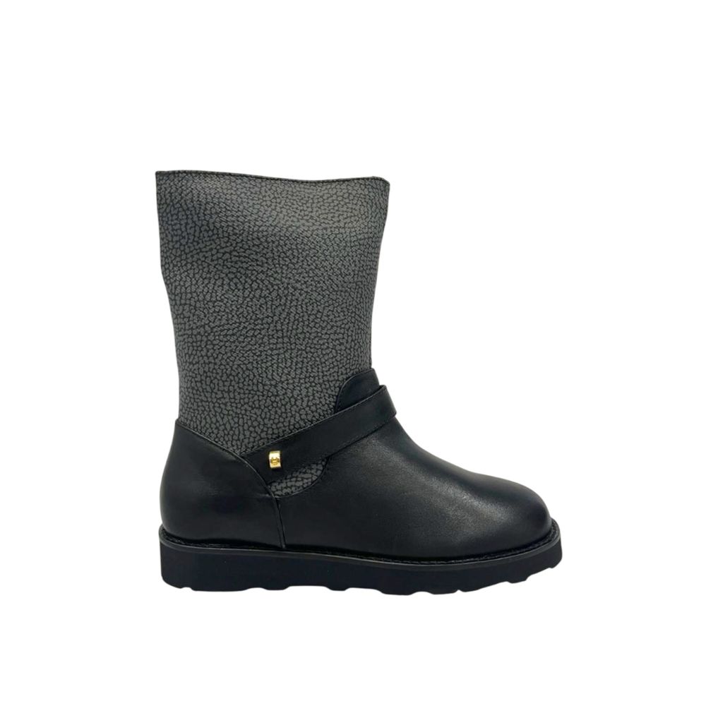 Borbonese Women's Gray Leather Ankle Boots