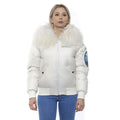 Mr&Mrs Italy White Women's Polyester Bomber Jacket