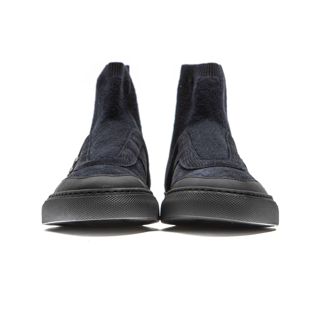 Mr&Mrs Italy Women's Blue Leather Ankle Boots