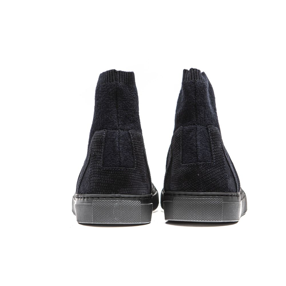 Mr&Mrs Italy Women's Blue Leather Ankle Boots