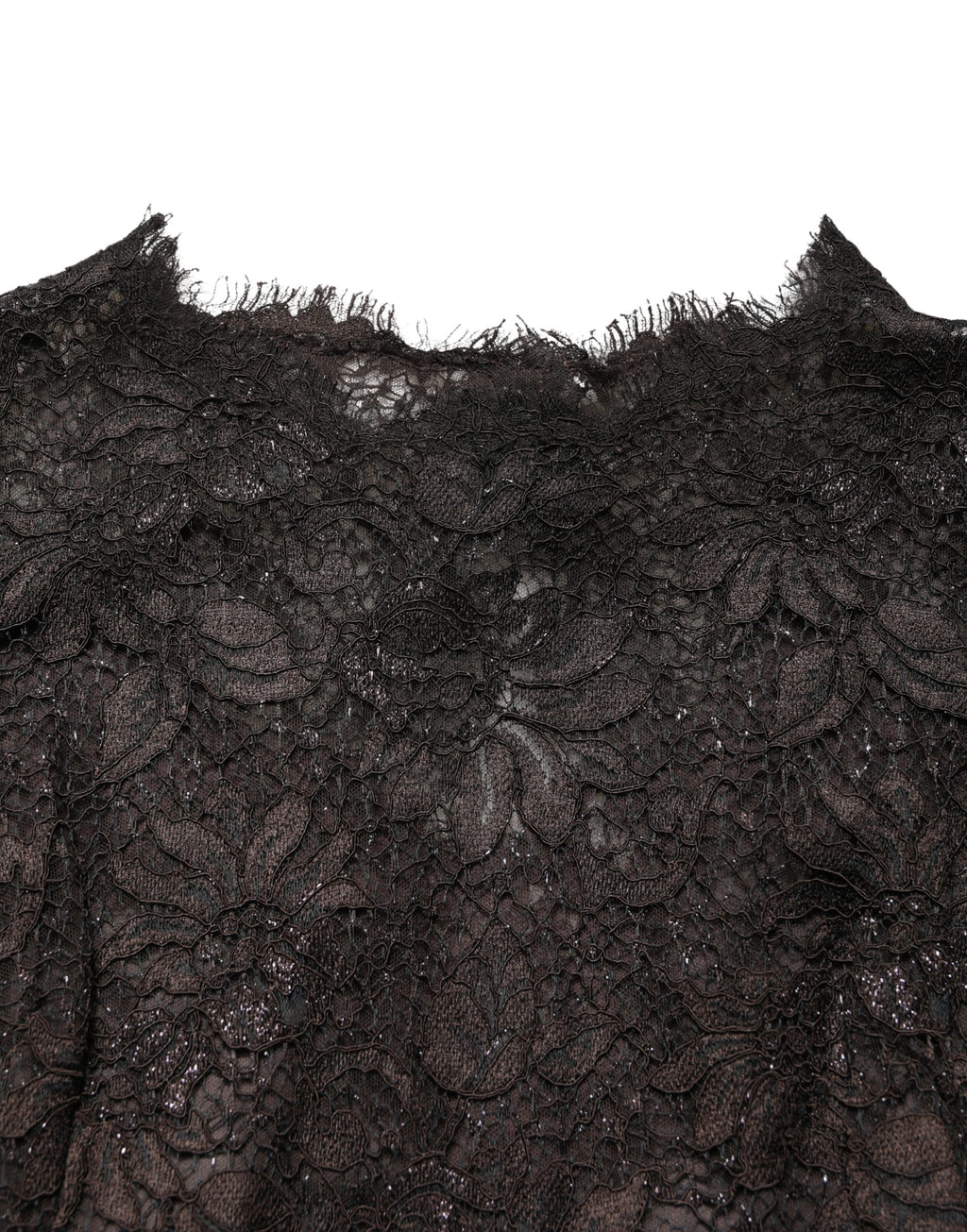 Dolce & Gabbana Schwarzes Etuikleid mit Blumen-Spitze, lang, Maxi-Länge