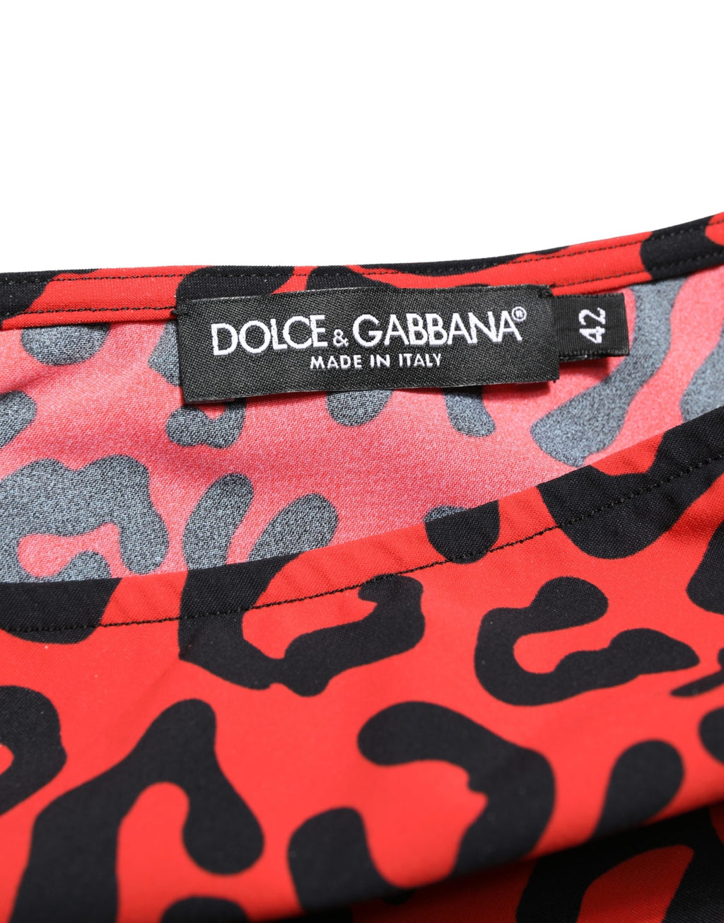 Dolce & Gabbana Jumpsuit aus schwarzem Nylon mit Leopardenmuster