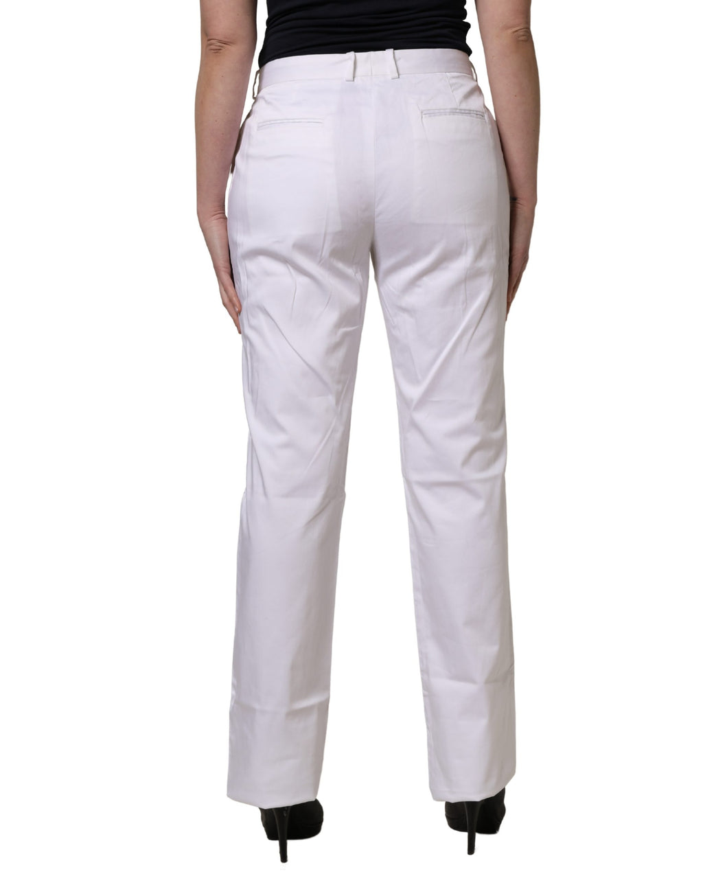 GF Ferre Weiße Chino-Hose mit geradem Bein und mittlerer Taille für Damen