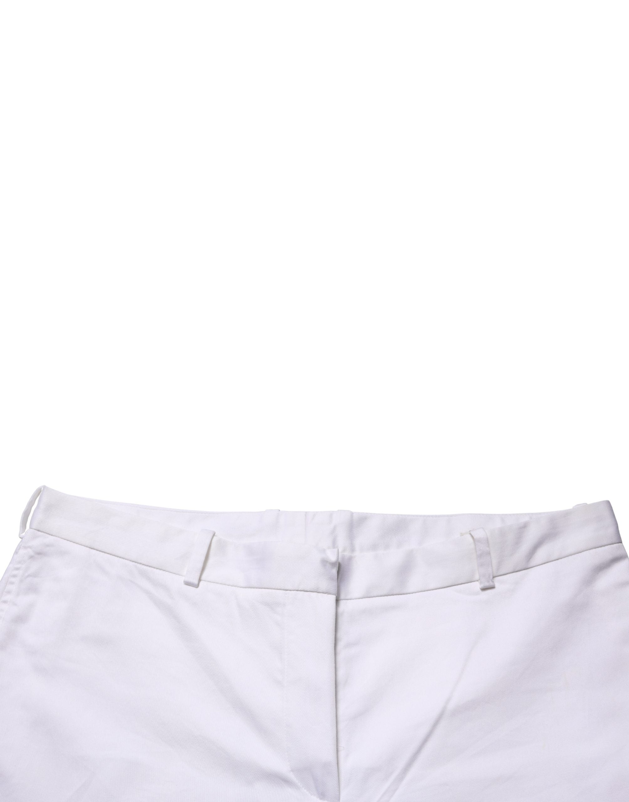 GF Ferre Weiße Chino-Hose mit geradem Bein und mittlerer Taille für Damen