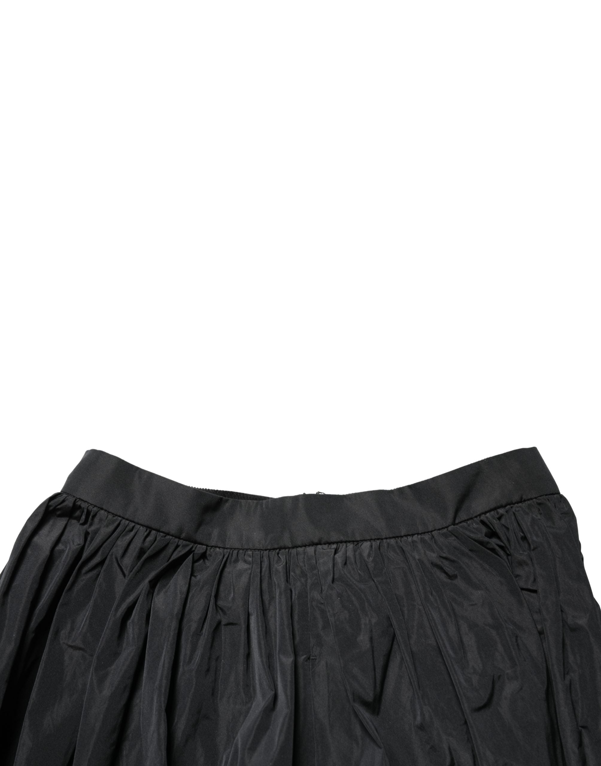 MSGM Schwarzer Maxirock mit hoher Taille und Falten im A-Linien-Schnitt für Damen