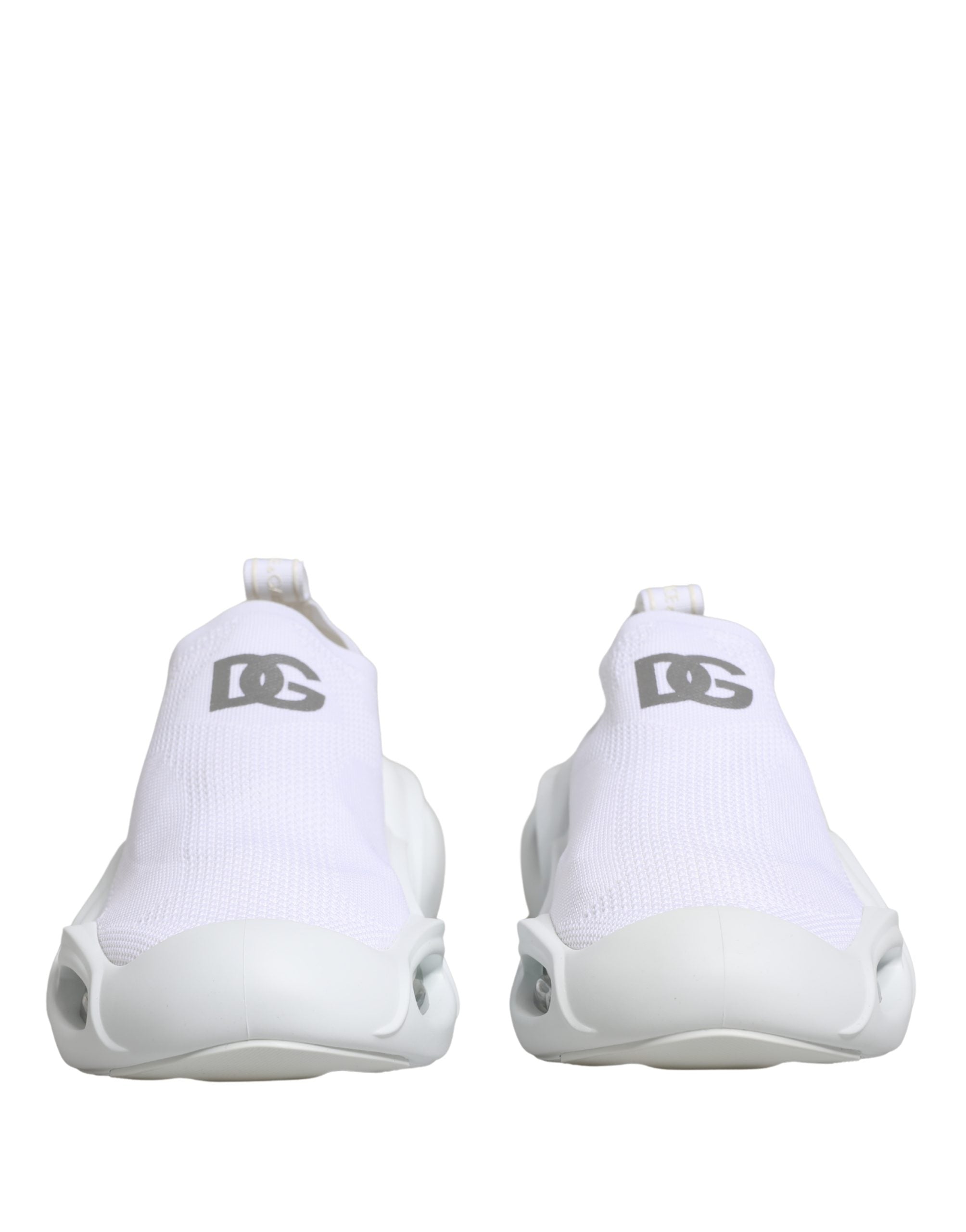 Dolce & Gabbana Weiß Slip On Wave Low Top Turnschuhe Schuhe
