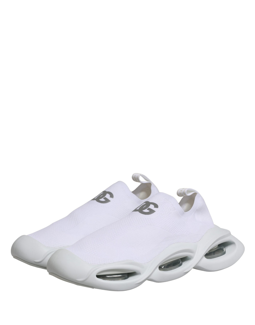 Dolce & Gabbana Weiß Slip On Wave Low Top Turnschuhe Schuhe