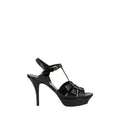 Saint Laurent Black Bos Taurus Calf Leather Stiletto Sandals