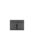 Saint Laurent Graue Kalbsleder Bos Taurus Geldbörse