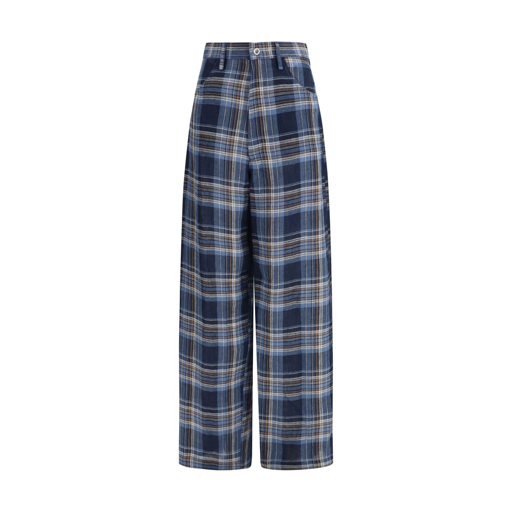MARBELL Blue linen trousers
