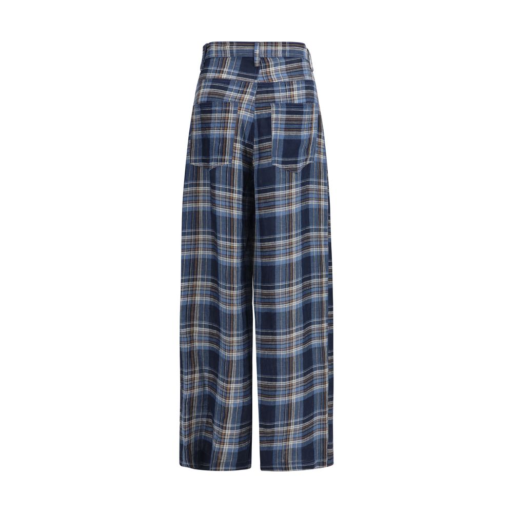 MARBELL Blue linen trousers