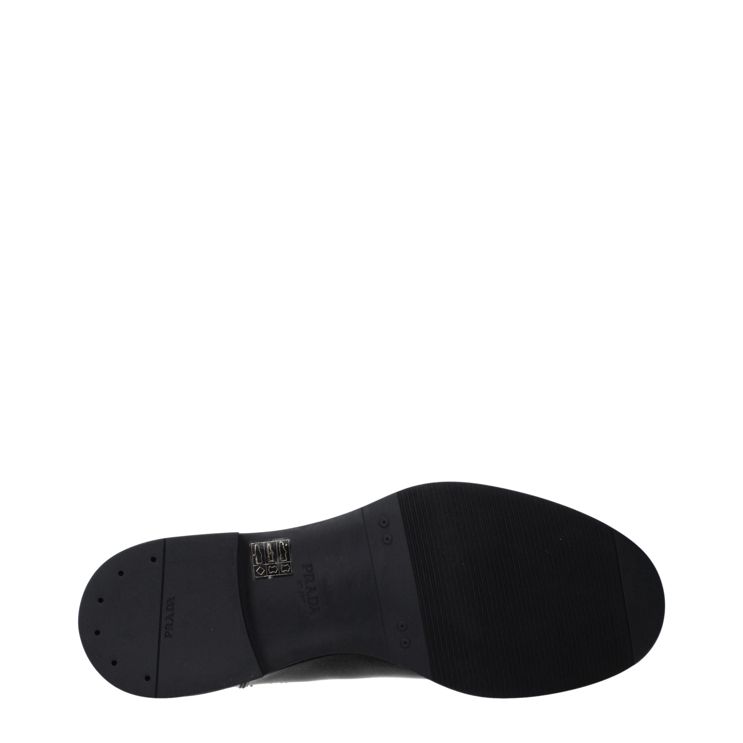 Prada Schwarze Leder-Stiefeletten