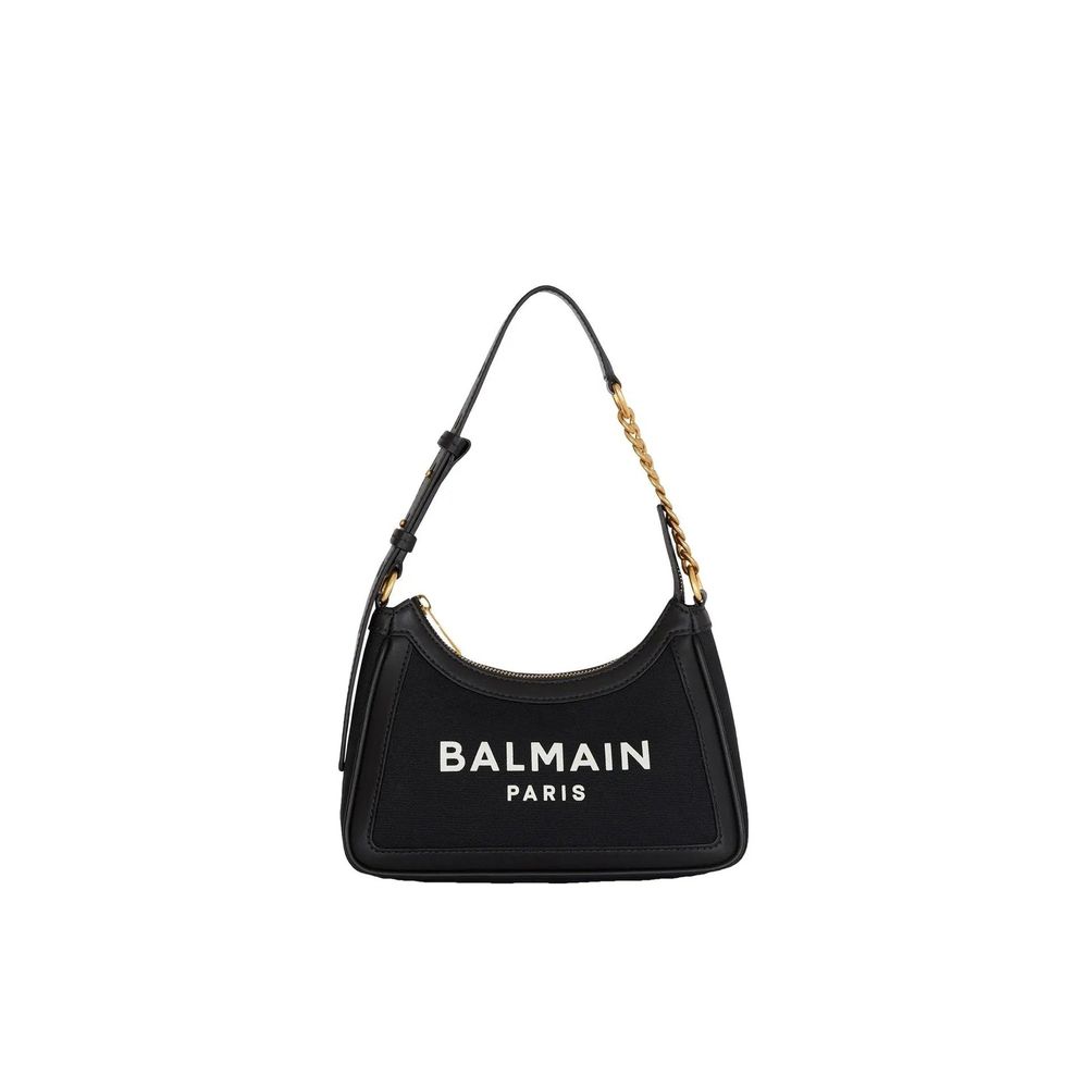 Balmain Schwarze Umhängetasche aus Baumwolle